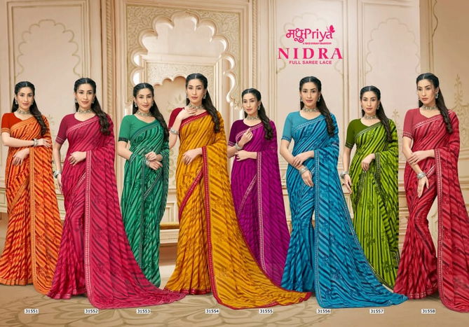 Nidra By Madhupriya 31551-31558 Daily Wear Sarees Catalog